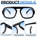 Pack Retro Square Aviator Sunglasses for Women Men 70s Fashion Sun Glasses wit