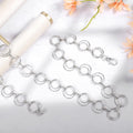 Link Silver Chain Belt for Women Silver Waist Chain Belly Link Belt Chunky