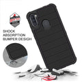 Galaxy A11 Case + Heavy-Duty Protection + HD Screen Protector – Sleek Black Desi