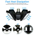 Garage Light,150W Deformable Garage Ceiling Lights,15000Lm, 4 Adjustable Panels,
