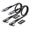 Short Usb C Cable 3.1 Right Angle [1.5Ft 2 Packs], 5A Fast Charging, 10Gbbps Hig