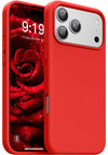 For Iphone 17 Pro Case,Shockproof Liquid Silicone Protective Phone Case With Sof