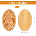 Brush, Wooden Scalp Massage Comb Portable Anti-Static Hairbrush with Air Cu