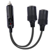 Cigarette Lighter Adapter, 1 To 2 Car Cigarette Lighters Splitter 2 Socket, 18Aw