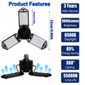 Light, 80W 8000 Lumen Ceiling Lights With 3 Adjustable Panels, 6500K Daylight Li