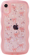iPhone XR Case – Glitter Star & Curved Edge Handle Grip Design | Military-Grade Drop Protection Shockproof Cover