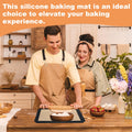 Baking Mat 2 Pack — 11.8"x8.3" Reusable Non-Stick Food-Safe Oven Sheet for Cooki
