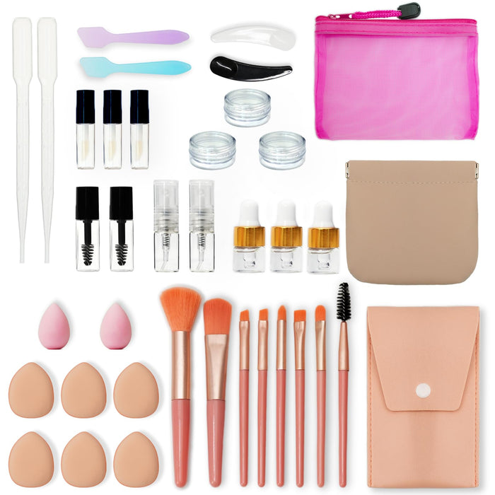 '- PrettyCare 38 Pcs Mini Travel Makeup Containers Set, Small Empty Con