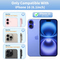 iPhone 16 Case, Cute Bow Ribbon Phone Case for Women Girl, Aesthetic Shockpr