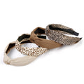 Fashion Hairbands and Hair Hoops: Non-Slip Top Knot Headbands with Leopard Print