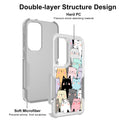 Case for Samsung Galaxy S23, Cute Funny Cats Pattern Shock-Absorption Hard PC an