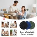 Coasters 6 Pack with Holder — Thickened Non-Slip Cross Pattern Drink Mats for Co
