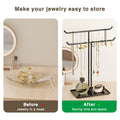 Necklace Stand: Black Metal Necklace Organizer for Home Decor