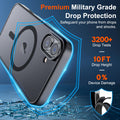 For Iphone 17 Case ( Magsafe)(Military Grade Drop Protection) Translucent Matte