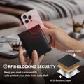 Wallet For Men RFID Blocking Black Wallets Bifold Faux Leather Card Holder Front