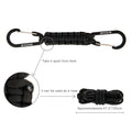 1 Black 1 Orange Paracord Keychain Hooks Carabiner Clips, Lanyard Hanger D Ring