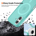 iPhone 16 Case,Magnetic Matte Military Grade Drop Protection Translucent Cel