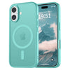 iPhone 16 Case,Magnetic Matte Military Grade Drop Protection Translucent Cel