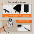 Phone Wrist Strap, 38Cm Leather & Nylon Wrist Strap For Smartphones With Built-I