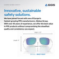 Eyewear Pompano Glasses - Anti-Fog, Lightweight, Impact/Scratch Resistant