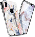 Designed for iPhone Xr Phone Case, Rose Gold | with Tempered Glass Screen Protec