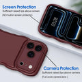 Iphone 17 Pro Max Case Wave, Curly Frame Design For Women Girls, Cute Wavy Solid