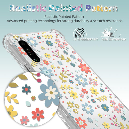 for Samsung Galaxy S21 Case, Clear TPU Bumper Women Girl Phone Case, Flower Soft