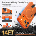 Iphone 17 Pro Case, Stronger Magnetic [Military Grade Drop Protection] Transluce