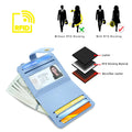 Small Wallets Woman RFID Blocking Leather Credit Card Holder - with ID Window -
