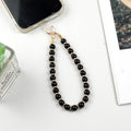Marble Beaded Phone Wristlet Strap With Tether Tab – Hands-Free Bracelet Lanyard