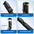 Selfie Stick Tripod, Retractable Selfie Stick Tripod with Wireless Remote Contro