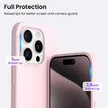 15 Pro Max Case 6.7", Slim Liquid Silicone 3 Layers Soft Gel Rubber Shockproof P