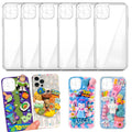 Pack Phone Junk Case for iPhone 13 14 15 16, DIY Decorative Clear Crystal Tran
