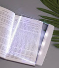 Light for Reading in Bed at Night Clear LED Book Full Page Light Illuminator Pan