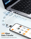 to USB-C Adapter 4 Pack — Fast Charging & Data Transfer for iPhone 17/16/15, Not