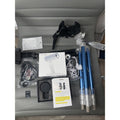 Camera & Tripod Lot — Credential Cam, Blue Aluminum Tripods, Mounts & Accessories