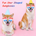 Pair Star Sunglasses for Women Men, Patriotic Rimless Star Shaped Sunglasses U