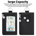 Minimalist Small Wallet for Men Women with 2 Zip Pockets, Multi Functional ID Ca