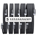 C To Usb C Cable, 5-Pack [3.3/3.3/6.6/6.6/10Ft] For Iphone 17 Charger Cord, 60W