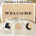 Woven Jute Braided Rug 30"x17" Welcome Front Door Mat with Non-Slip Backing for