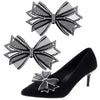 Clips for Women Dress Shoes 2 Pieces Mesh Bow Rhinestone High Heel Shoe Clips Re