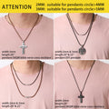 Brown Waterproof Braided Leather Cord Necklace with Durable Stainless Steel Snap
