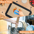 Baking Mat 2 Pack — 11.8"x8.3" Reusable Non-Stick Food-Safe Oven Sheet for Cooki