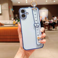 16 Case - Luxury Heart Design with Adjustable Wristband, Kickstand & Loop