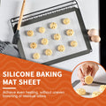 Baking Mat Set of 2 — 16.5"x11.6" Non-Stick Reusable BPA-Free Sheet for Cookies,