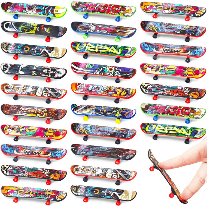 50 Pcs Mini Finger Skateboards,Fingerboards Toy Set,Mini Skateboards Finger Surf