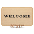 Woven Jute Braided Rug 30"x17" Welcome Front Door Mat with Non-Slip Backing for