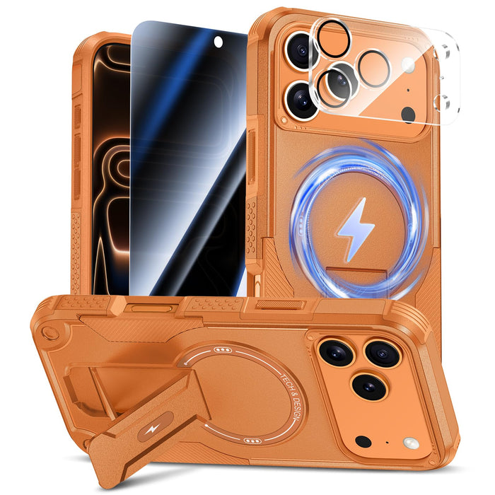 Iphone 17 Pro Case With Privacy Tempered Glass Screen Protector & Camera Lens Pr