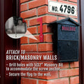 Universal Outgoing Mailbox Flag for Brick, Wood, Metal & Stucco - Rust Resistant