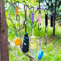 1 Black 1 Orange Paracord Keychain Hooks Carabiner Clips, Lanyard Hanger D Ring